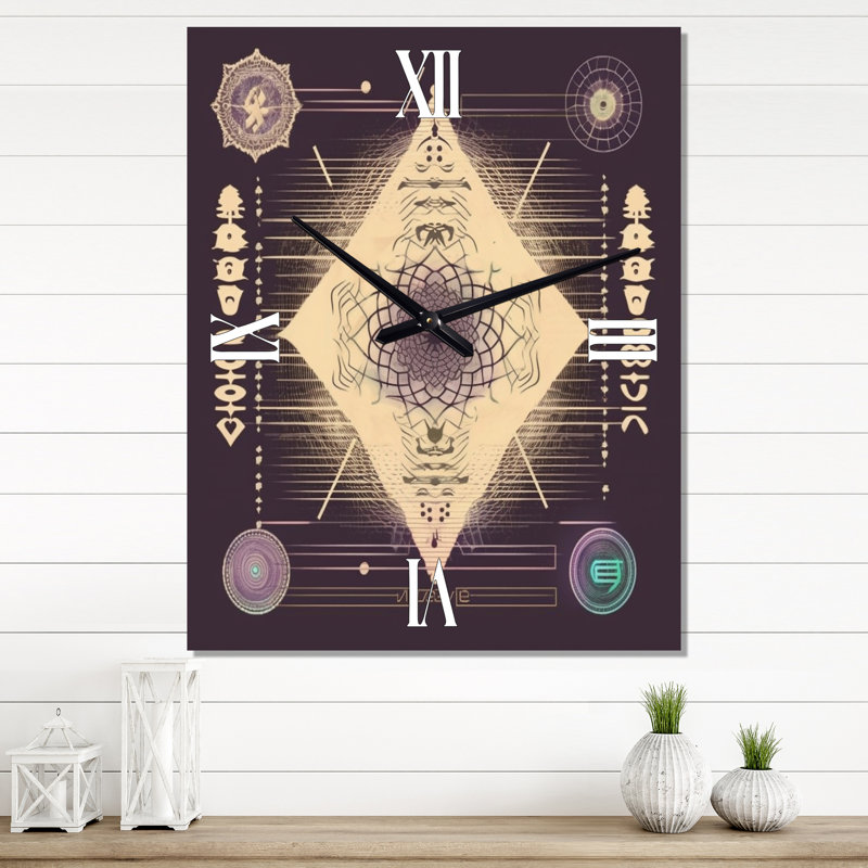 Spirit Invocation Vintage Mandala I - Christianism Vintage Wall Clock, Extra Large