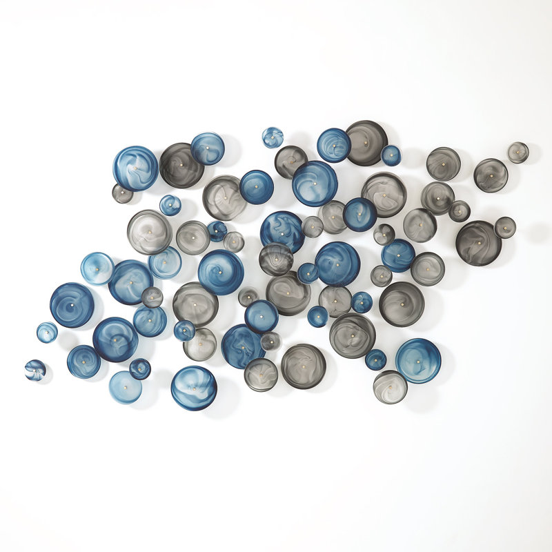 Ensemble de disques muraux hachurés 3 pièces, Gris