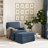 32.7'' Skirted Swivel Accent Barrel Chair With Storage Ottoman-2068478472