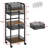5-Tier Metal Rolling Craft Cart With Lockable Wheels & Adjustable Dividers - Multi-Functional Art Supply Organizer For Painting Studio/Kitchen/Dorm (Grey)