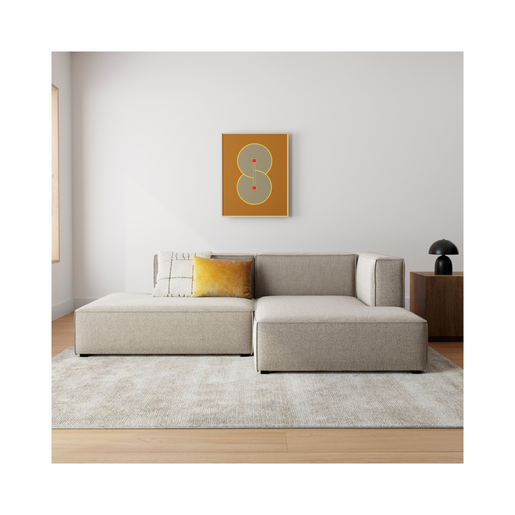 AllModern Shonnard Modular Chaise Sectional - Thumbnail 4