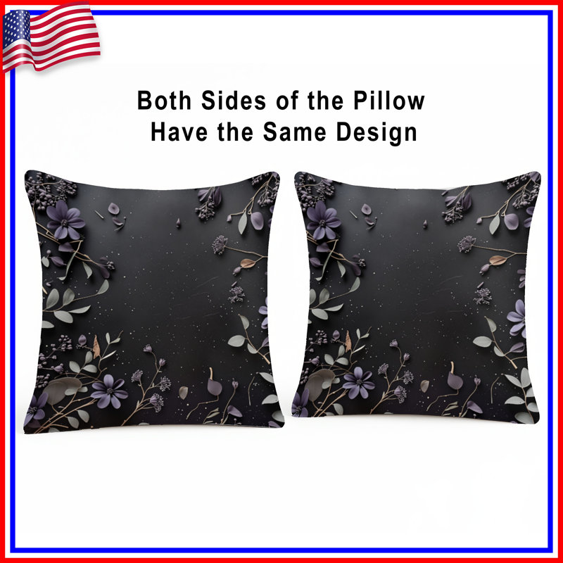 Coussin Floral, 16 x 16 inches