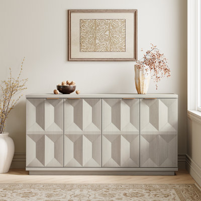 Designer Modern Textured 59'' Three-dimensional Relief Sideboard