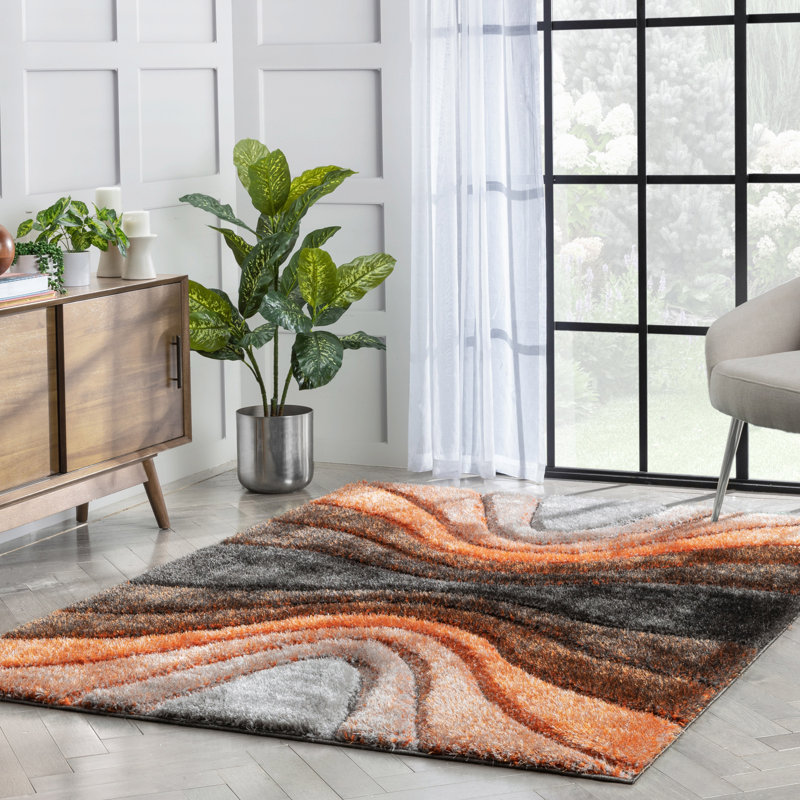 San Francisco Abstract Shag Area Rug, Rectangle 120 x 160cm