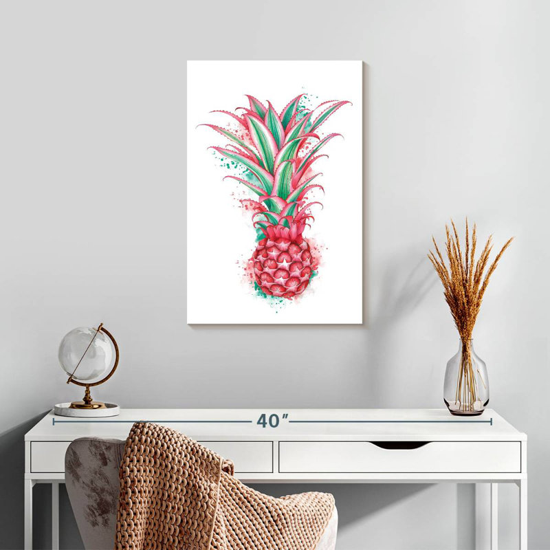 Yarlin Pink Pineapple, 24" H x 16" W