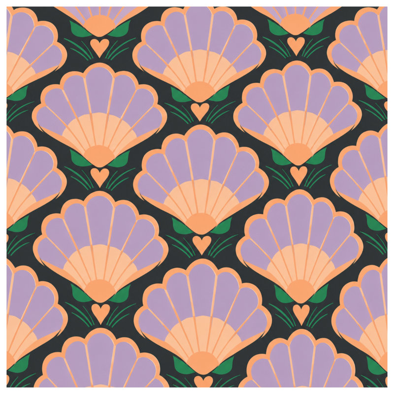 Shell Pattern Motif Double Sided Throw Pillows, 26 x 26 inches
