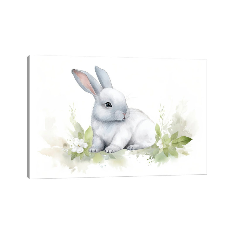 Mignon bébé lapin - impression d'art mural