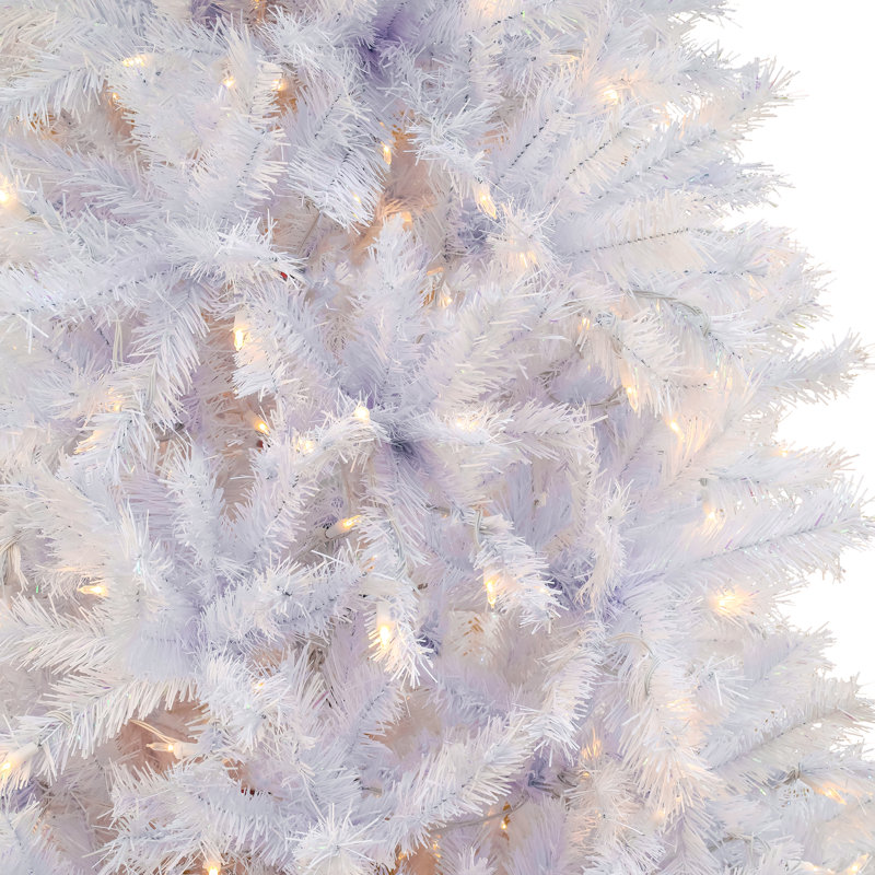 The Holiday Aisle® White Fir Christmas Tree with LED Lights | Wayfair
