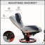 Fauteuil inclinable de massage réglable avec repose-pieds, base pivotante, similicuir, 10 points de vibration et télécommande pour un confort ultime