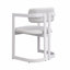 Ensemble de 2 chaises de salle à manger, chaises de salle à manger rembourrées, fauteuils en tissu avec structure en métal beige-39341420-39341419