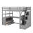 Loft Bed With Integrated Desk And Shelving Units-1460118926
