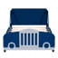 Lit de voiture simple à roulettes bleues - offre un environnement de sommeil sécuritaire et confortable avec des roues robustes-1379466640-1379466646