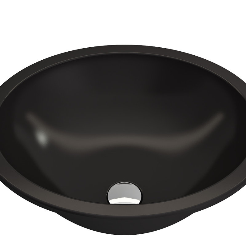Parma 22.4'' L Bathroom Sink, Matte Black