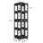 4-Tier All-Steel Rotating Bookshelf – 360° Wheels, Adjustable Shelf, Large Sturdy Spacious Book Rack ( Black )-120012930
