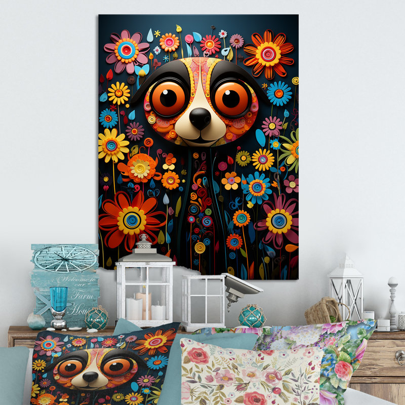 Curieux suricate amusant collage - art mural en métal Meercat, H 40 po x l 30 po x P 1,5 po