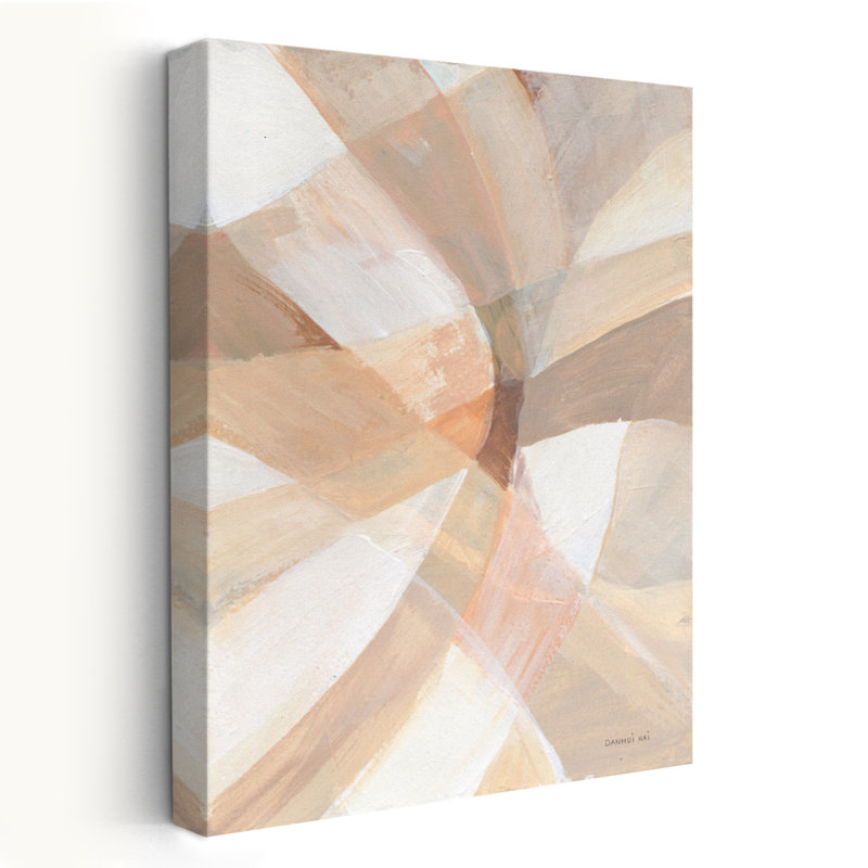 Art abstrait et beige en pièces II, H 48 po x l 32 po
