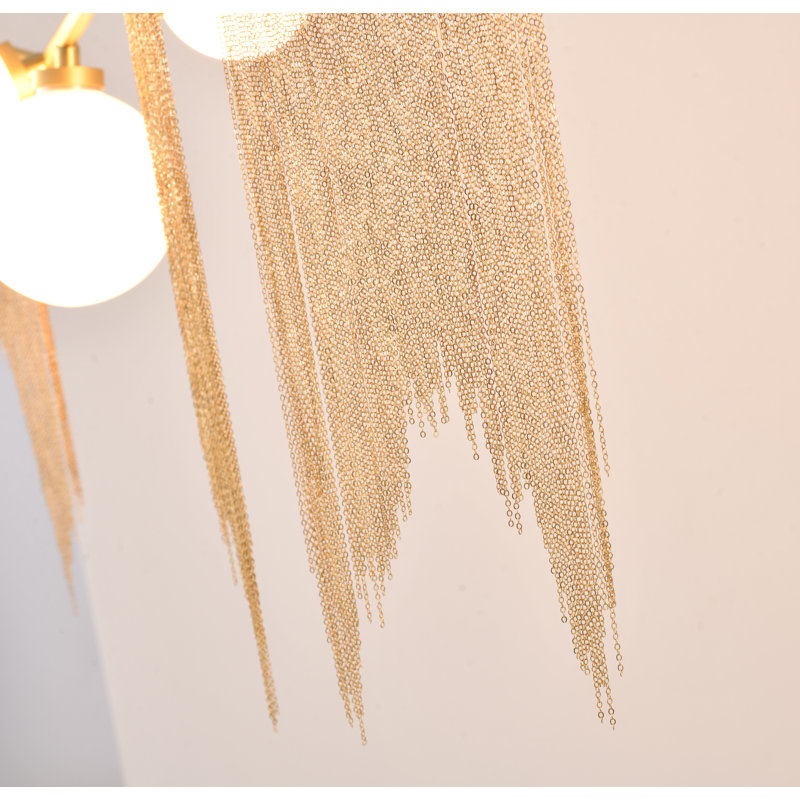 Transitional 7 Light Linear Chain Chandelier