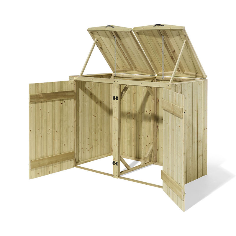 Wooden Double Bin Store