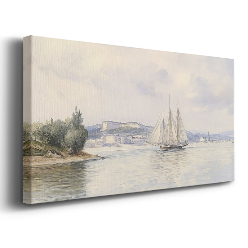 Série nautique-CLxxix - Toile tendue avec châssis - Prêt à accrocher, H 24 po x l 48 po