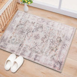 Louisa Machine Washable Oriental Performance Cream/Gray/Brown Area Rug