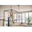 Aros 12-Light Open Frame Cube Pendant - Black & Warm Brass By Lisa McDennon
