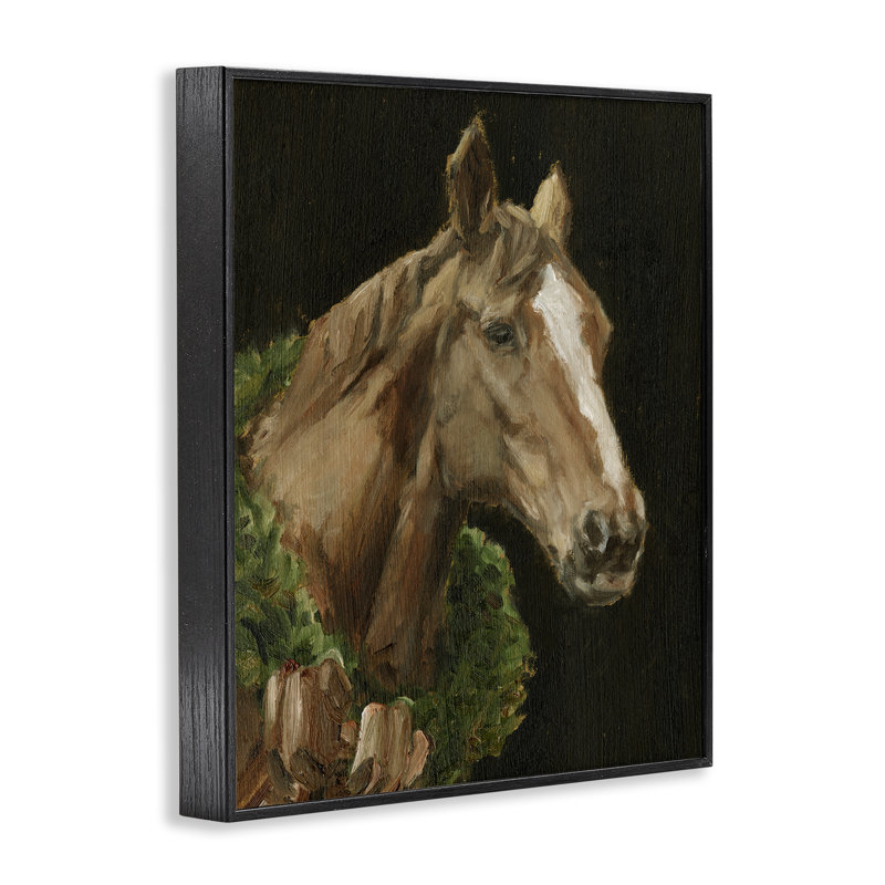 Cheval avec couronne saisonnière, estampe numérique, conception par Ethan Harper, H 14 po x l 11 po
