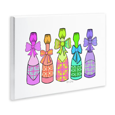 Patterned Drink Bottles Wall Plaque, design by Katie Conley