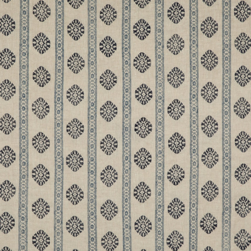 Coromandel Alma Linen Fabric, Indigo