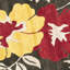 Tapis floral brun / jaune / rouge en laine / viscose touffeté à la main Aalst Soho-32705429