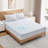 Waterproof Mattress Protector - Pocketed Design with Geometric Pattern, Full Coverage & Breathable (White, Multiple Sizes)-923284167