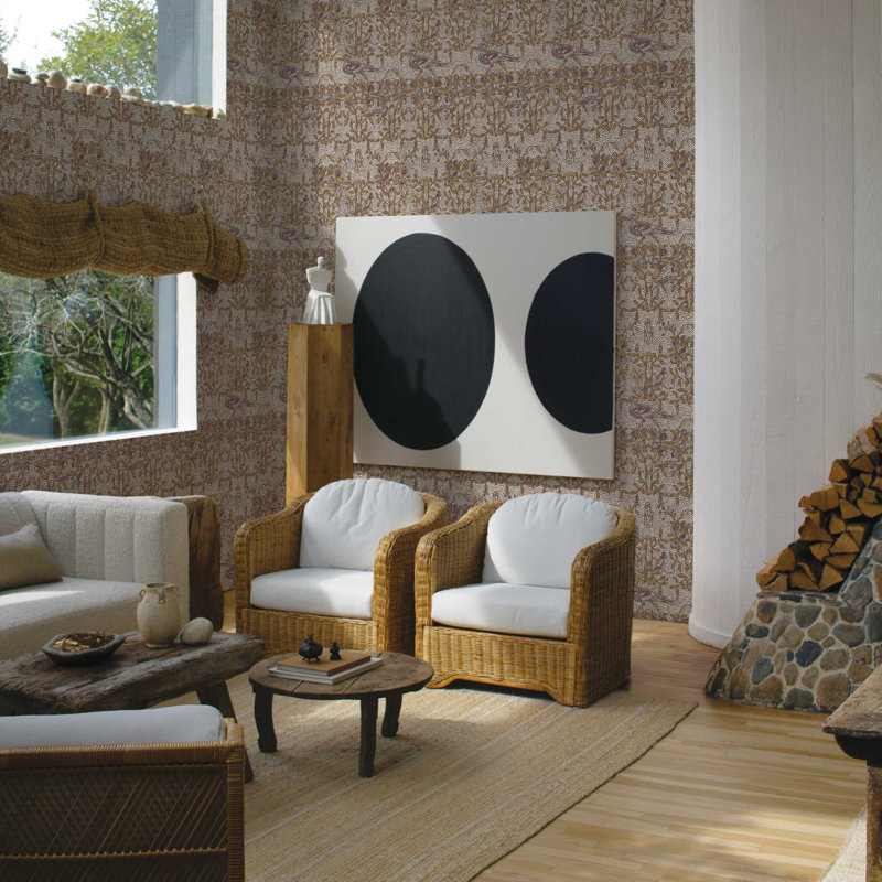 Strata Mosaic Peel and Stick Wallpaper by Jeremiah Brent, Red
