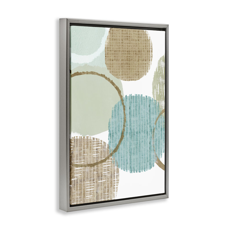 Toile flottante Good Times Ahead Shapes par Flora Kouta, Cadre flottant gris lustré, H 31 po x l 25 po