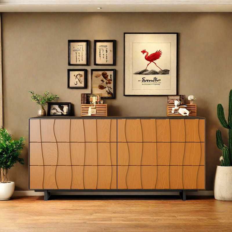 Large-Capacity Kitchen Sideboard, 34.25" H x 59.06" W x 15.75" D