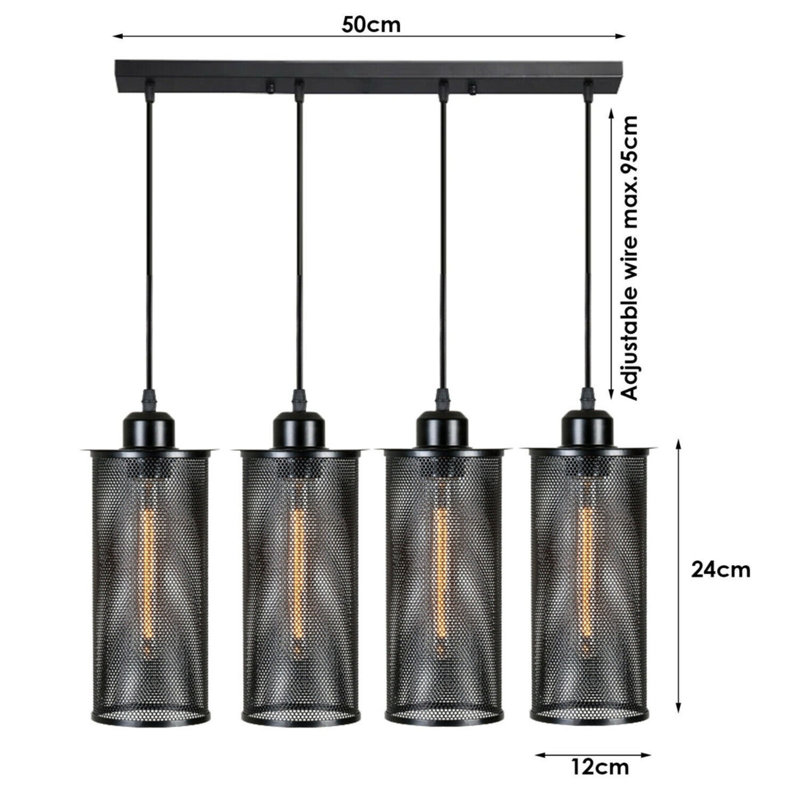 Langsa 4 - Light Black Pendant