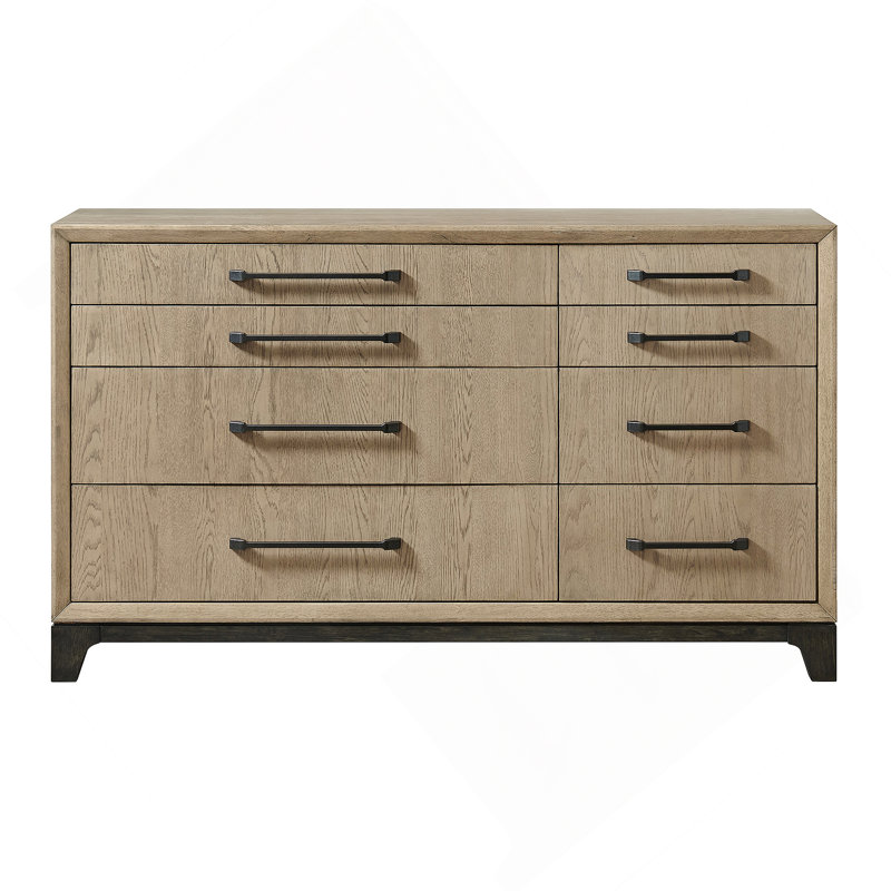 Commode 8 tiroirs, commode horizontale en bois