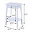 Table de bout blanche avec tablette inférieure-406949819
