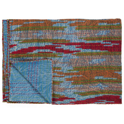Kantha Knitted Throw Blanket