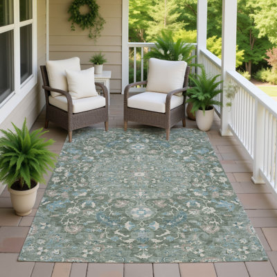 Machine Washable Indoor/Outdoor Chantille ACN2564 Global Rug