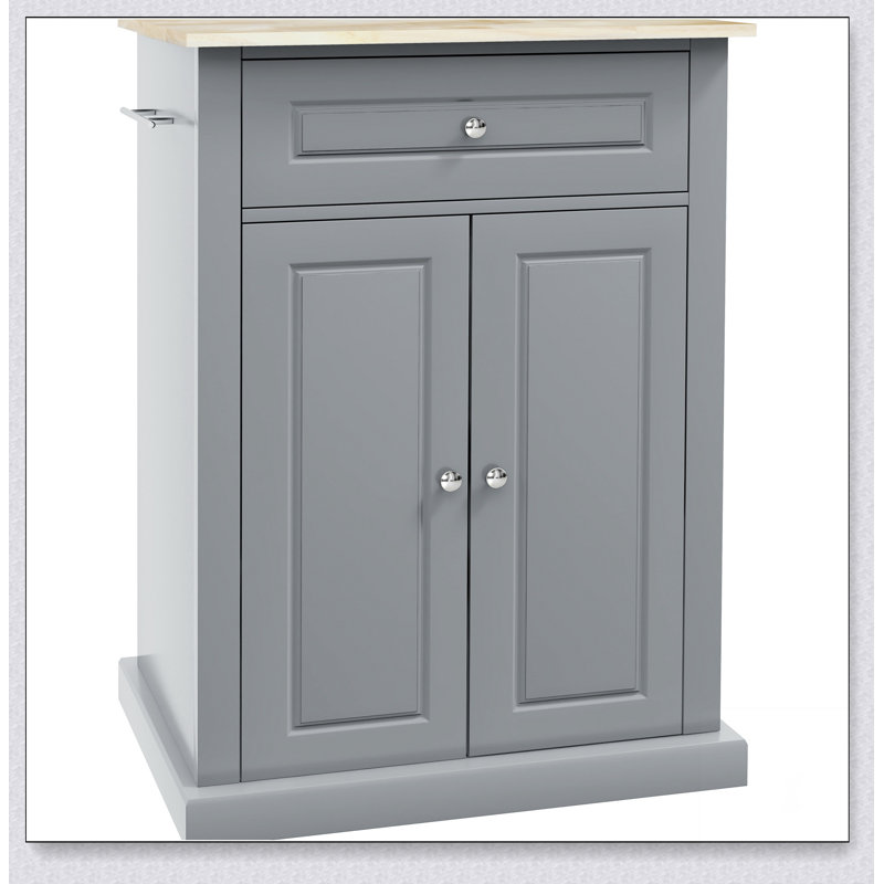 Rolling Kitchen Island Cart with Drawer, Adjustable Shelf, and 2 Towel Racks for Efficient Storage and Mobility