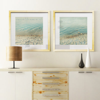 Retrobeach I, ensemble de 2 reproductions d’art encadrées sur papier