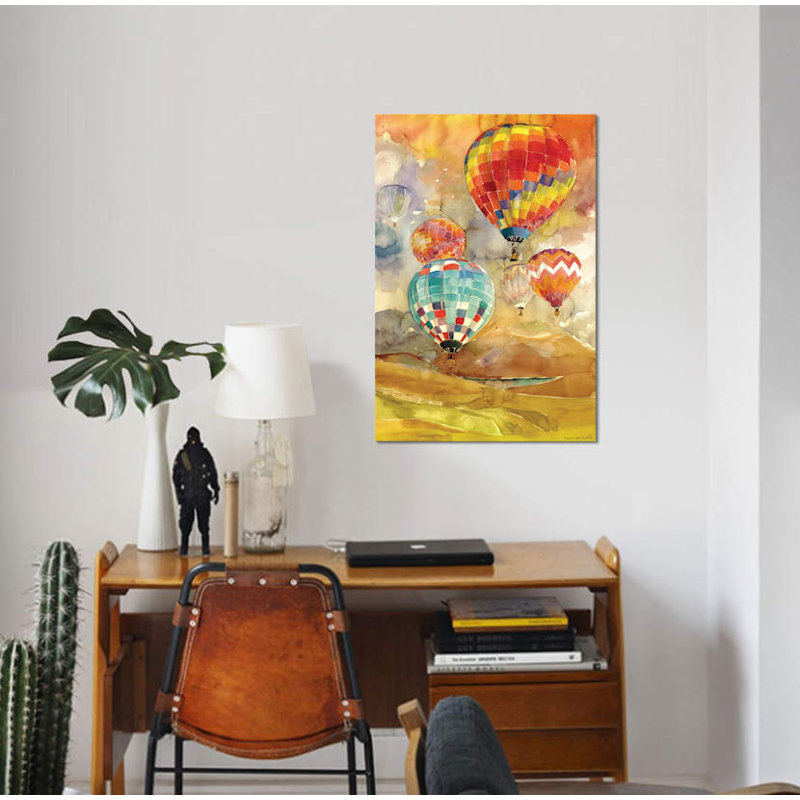 "balloons" , impression sur toile tendue, H 60 po x l 40po x P 1,5 po, Pas de tapis, Toile tendue
