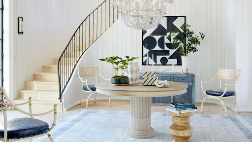 A coastal-style foyer