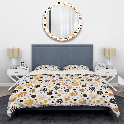 Abstract Paw Print Patterning Abstract Duvet Cover