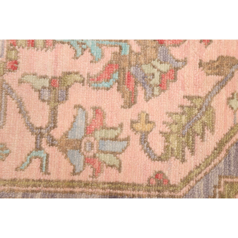 Tapis moderne rose Oushak 10 pi 3 po x 13 pi 11 po