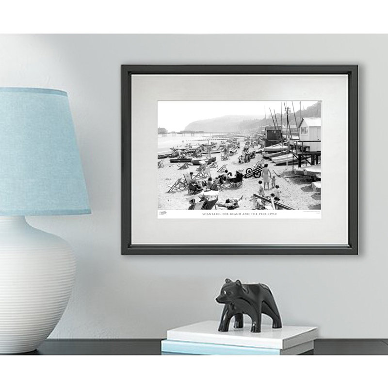 Shanklin, The Beach And The Pier C1950 - Single Picture Frame Print, 40cm H x 50cm W x 2.3cm D