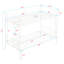 Lit superposé en métal blanc - choix de chambre à coucher moderne, configuration simple de lit simple peu encombrant, structure en acier promettant durabilité et stabilité, zone silencieuse, capacité de charge élevée, escalier sécuritaire-215427041
