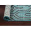 Tapis vert en laine noué à la main de conception unique 3 pi 7 po x 5 pi 7 po