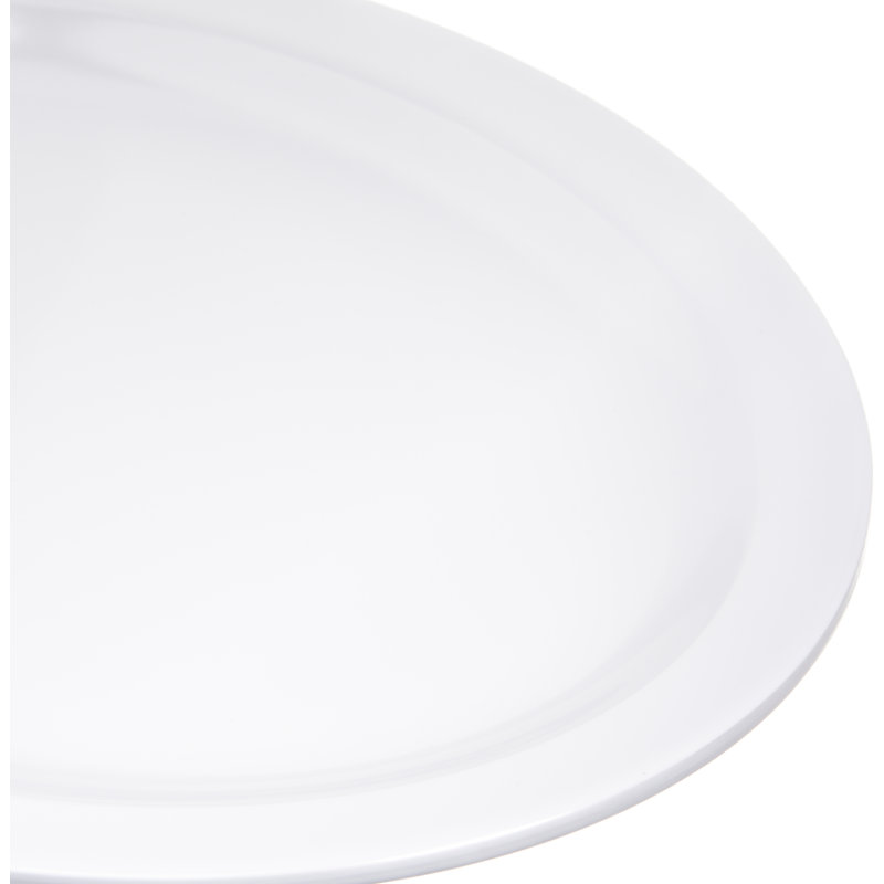 Plateau ovale en mélamine Asso, Blanc, H 1,19 po x l 8,97 po x P 12 po