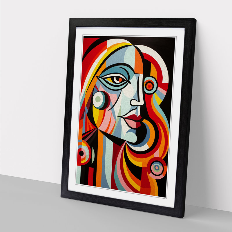 Pablo Picasso Op - Framed Print, Black Framed, 46cm H x 34cm W x 2cm D