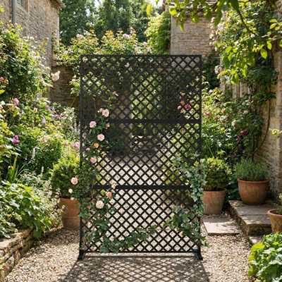 Moustiquaire manque de treillis métallique autoportant, panneau de clôture décoratif antirouille, paravent de plante grimpante pour patio